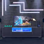 Meuble TV avec lumières LED et télécommande, compatible avec les téléviseurs jusqu'à 65 pouces