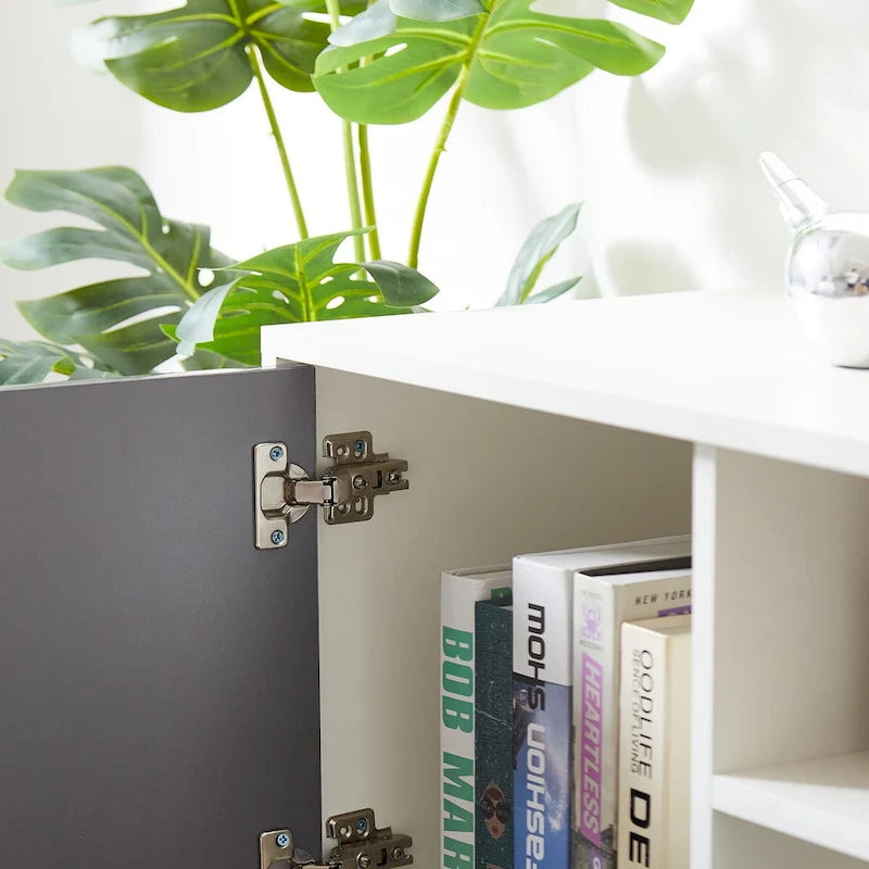 Meuble TV avec lumières LED et télécommande, compatible avec les téléviseurs jusqu'à 65 pouces