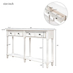 Console avec 2 tiroirs et étagère inférieure