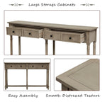 Console avec 2 tiroirs et étagère inférieure