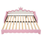 Lit de repos extensible du jumeau au grand lit avec lumières LED et tête de lit couronnée