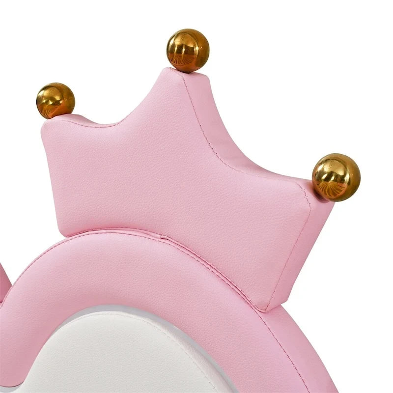 Lit de repos extensible du jumeau au grand lit avec lumières LED et tête de lit couronnée