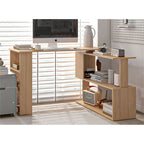 Bureau d'angle en L avec étagère bibliothèque