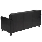 Causeuse moderne en cuir noir