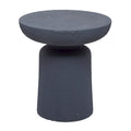 Table d'appoint d'extérieur en fibre d'argile et céramique en forme de sablier - Blanche ou Noire