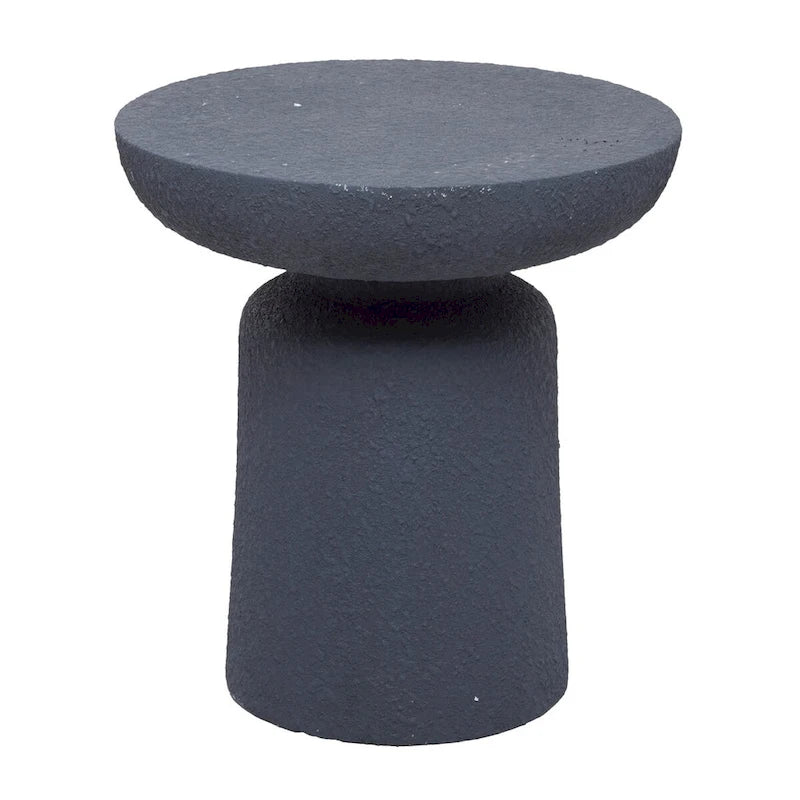 Fiberclay Ceramic Distressed Hourglass Outdoor Accent Table - White or Black - Roche River Decor