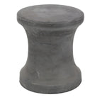 Table d'appoint d'extérieur en fibre d'argile et céramique en forme de sablier - Blanche ou Noire