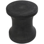 Table d'appoint d'extérieur en fibre d'argile et céramique en forme de sablier - Blanche ou Noire