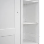 Lit escamotable grand format avec armoire, étagères et lumières DEL