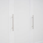 Lit escamotable grand format avec armoire, étagères et lumières DEL
