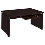 Bureau d'angle avec tablette coulissante pour clavier et tiroir classeur