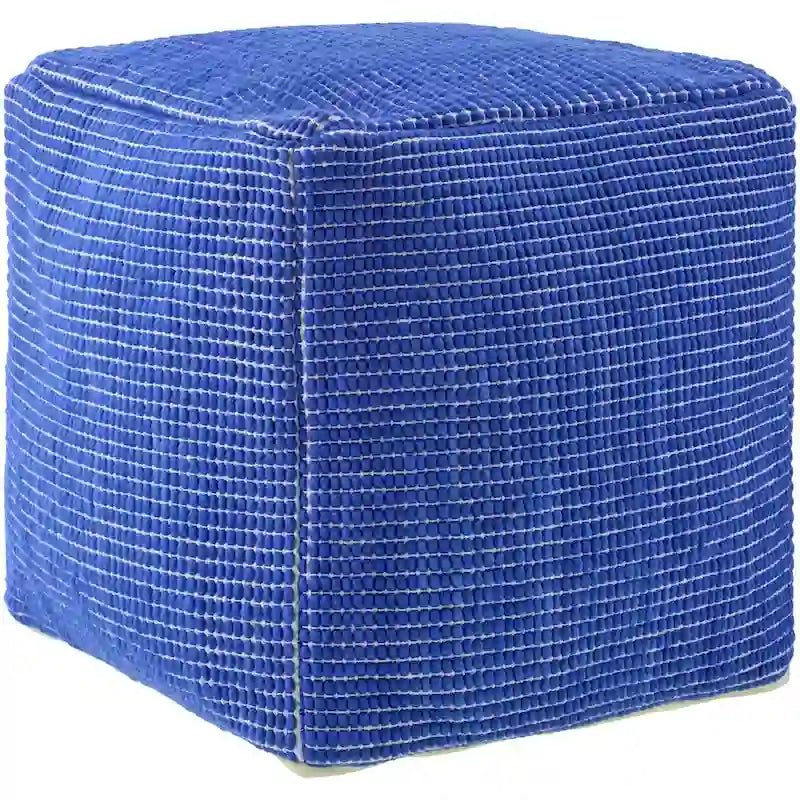 Pouf tressé à grosses mailles