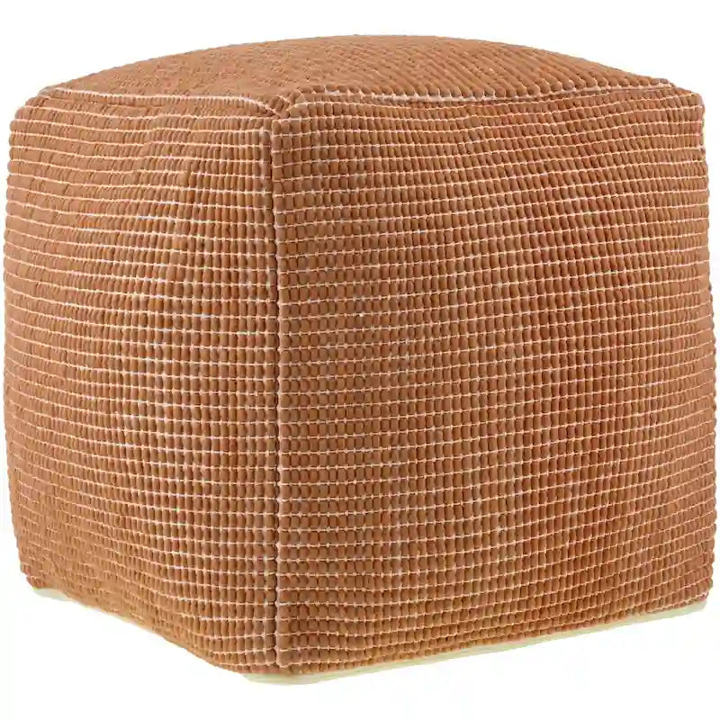 Pouf tressé à grosses mailles