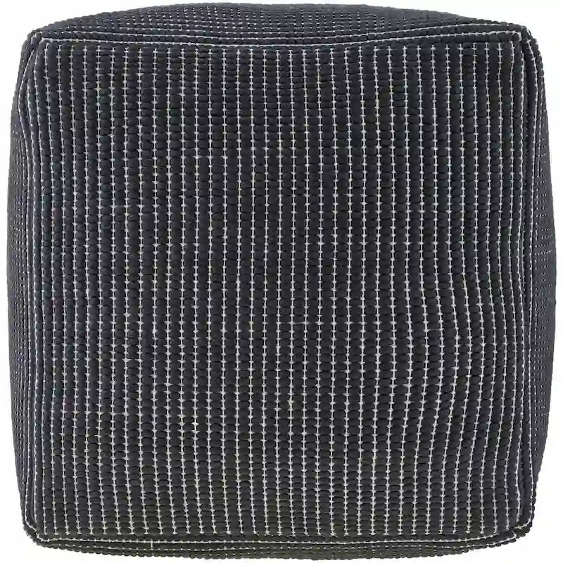 Pouf tressé à grosses mailles