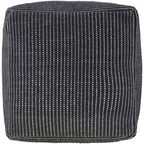 Pouf tressé à grosses mailles