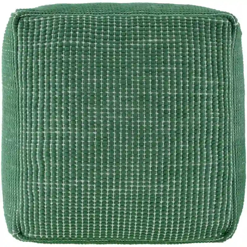 Pouf tressé à grosses mailles