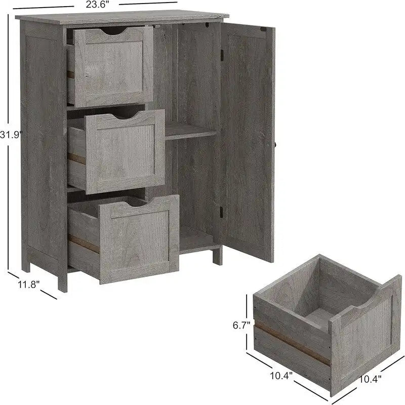 Meuble de rangement bas avec tiroirs