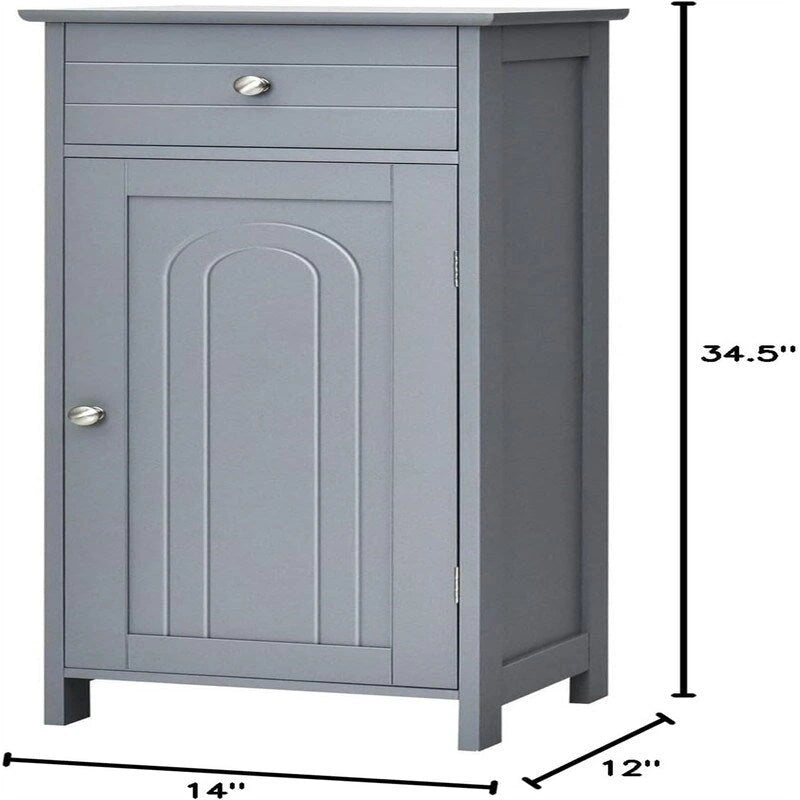 Meuble de rangement de salle de bain sur pied avec tiroir