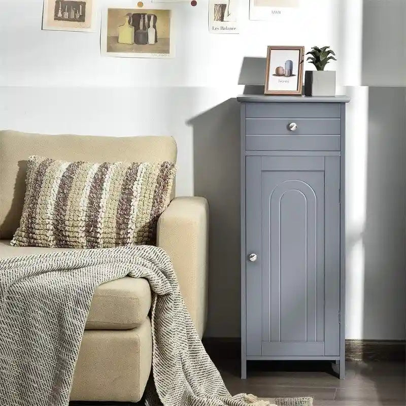 Meuble de rangement de salle de bain sur pied avec tiroir