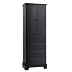 Armoire à linge 2 portes et 4 tiroirs