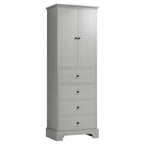 Armoire à linge 2 portes et 4 tiroirs