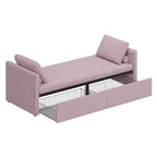 Lit de repos en lin avec 2 tiroirs de rangement